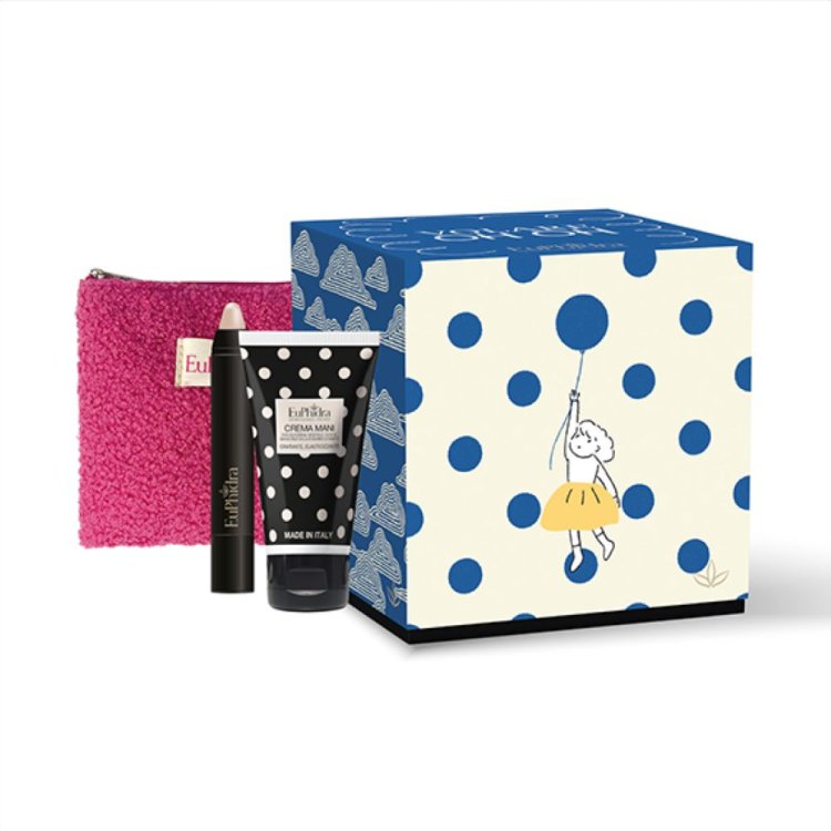 Euphidra Cofanetto di Natale Volare Oh Oh - Crema mani idratante 50 ml + Lip Balm Stilo + Beauty Pochette  