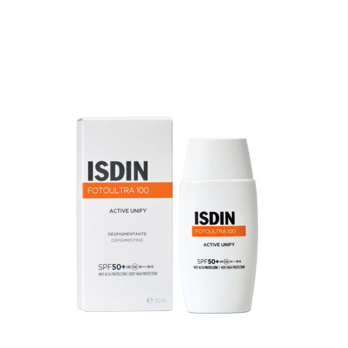 Isdin Fotoultra 100 Active Unify SPF50+ - Protezione solare viso depigmentante - 50 ml