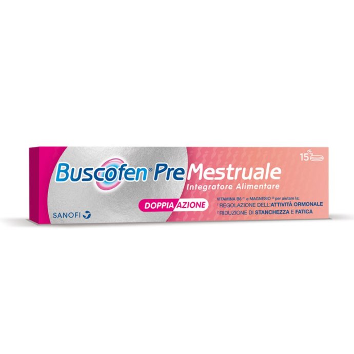Buscofen Premestruale - Integratore per i giorni prima del ciclo - 15 Compresse Effervescenti