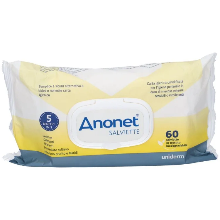 Anonet Salviette Detergenti 60 pezzi