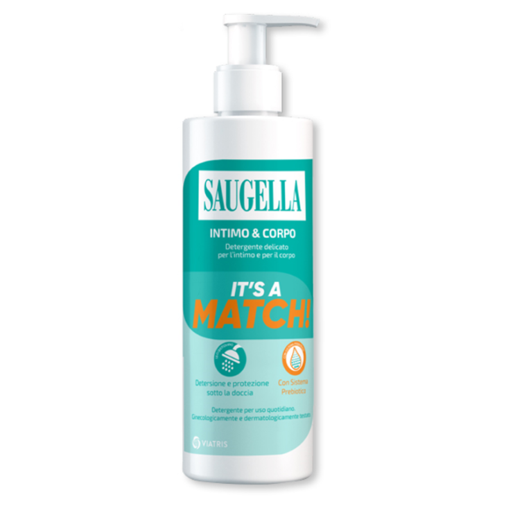 Saugella It's A Match Intimo & Corpo - Detergente delicato per uso quotidiano - 200 ml