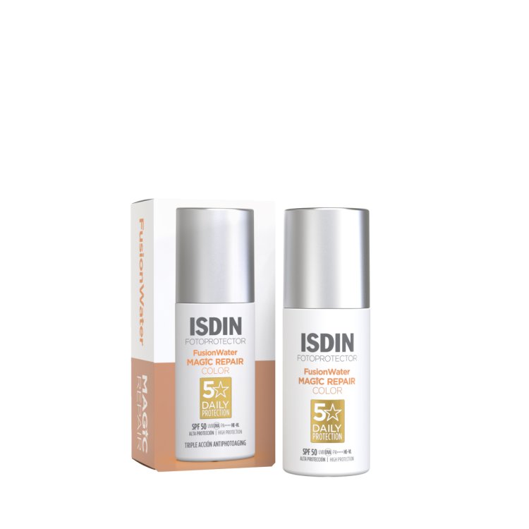 Isdin Fotoprotector Fusion Water Magic Repair Color SPF 50 - Fotoprotezione colorata anti age - 50 ml