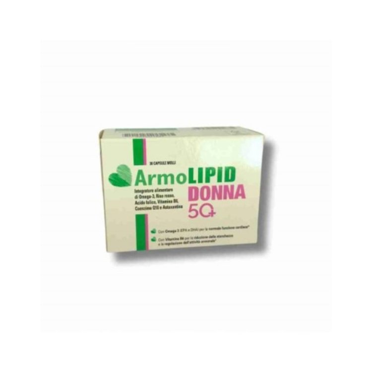 Armolipid Donna 50+ - Integratore per il colesterolo alto nelle donne over 50 - 30 capsule