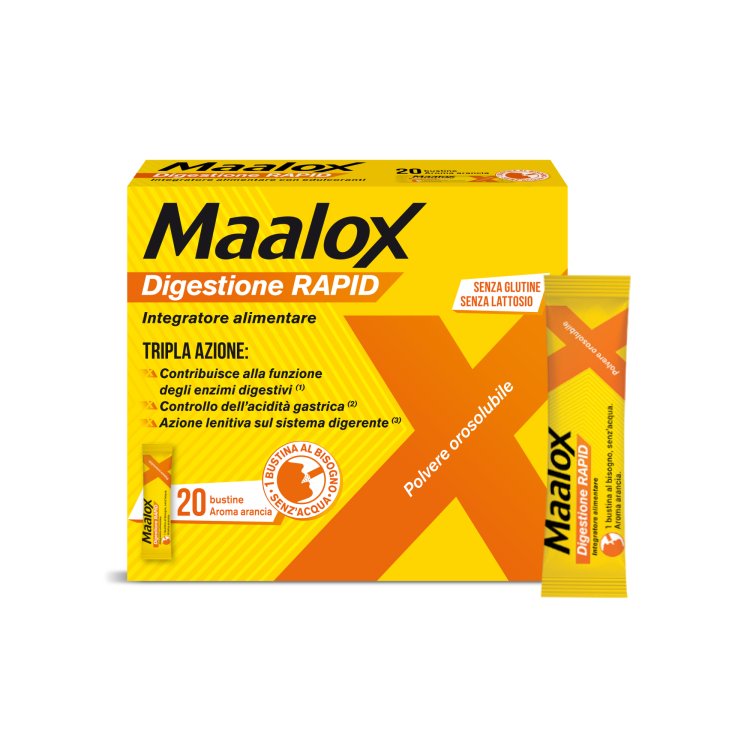 Maalox Digestione Rapid - Integratore utile in caso di cattiva digestione - 20 buste