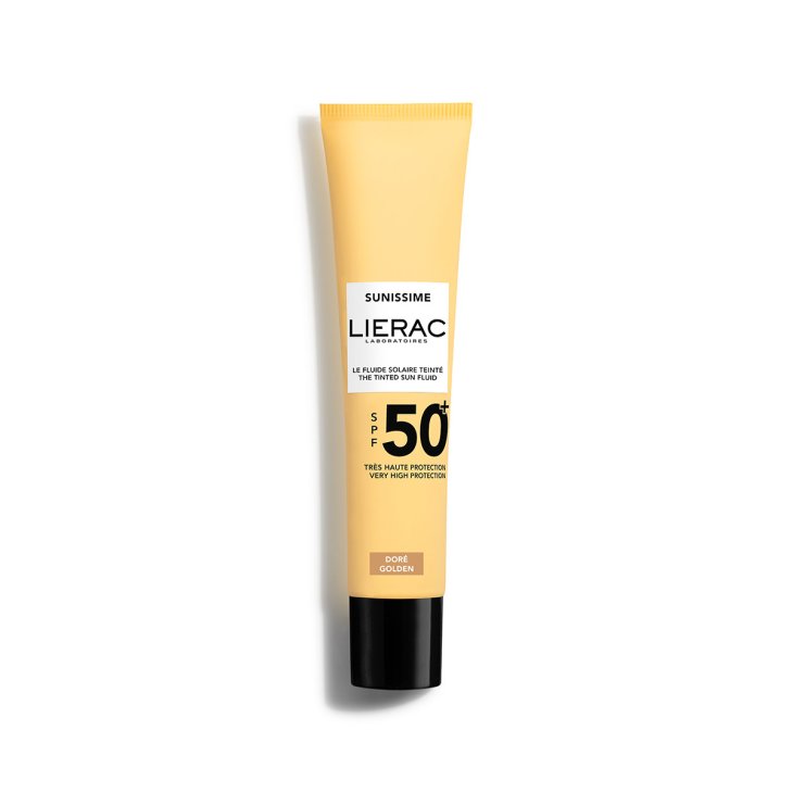 Lierac Sunissime Il Fluido Solare Colorato SPF 50+ - Fluido viso protettivo anti-età - Nuance Dorè - 40 ml