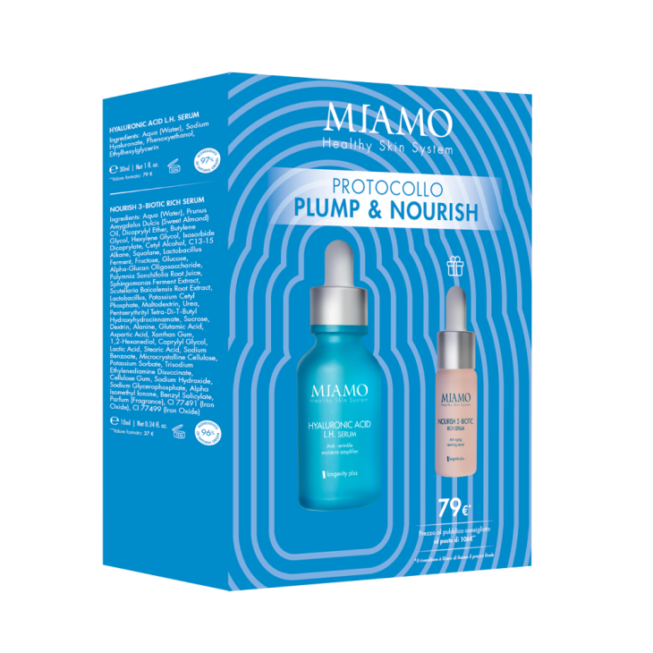 Miamo Protocollo Plump & Nourish - Miamo Hyaluronic Acid L.H. Serum 30 ml + Nourish 3-Biotic Rich Serum 10 ml - Edizione limitata 2025