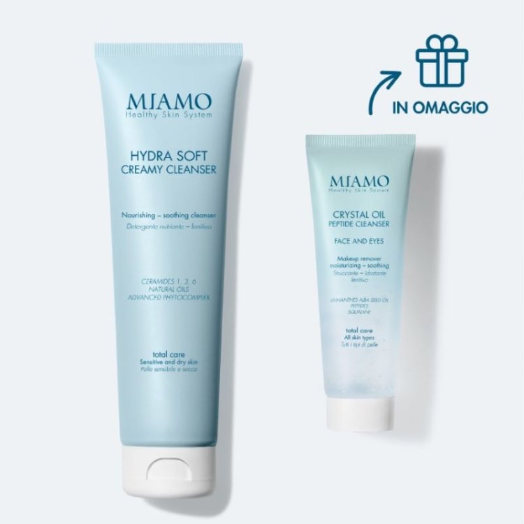 Miamo Doppia Detersione Protocollo Idratante - Hydra soft creamy cleanser 150 ml + Crystal oil peptide cleanser 50 ml