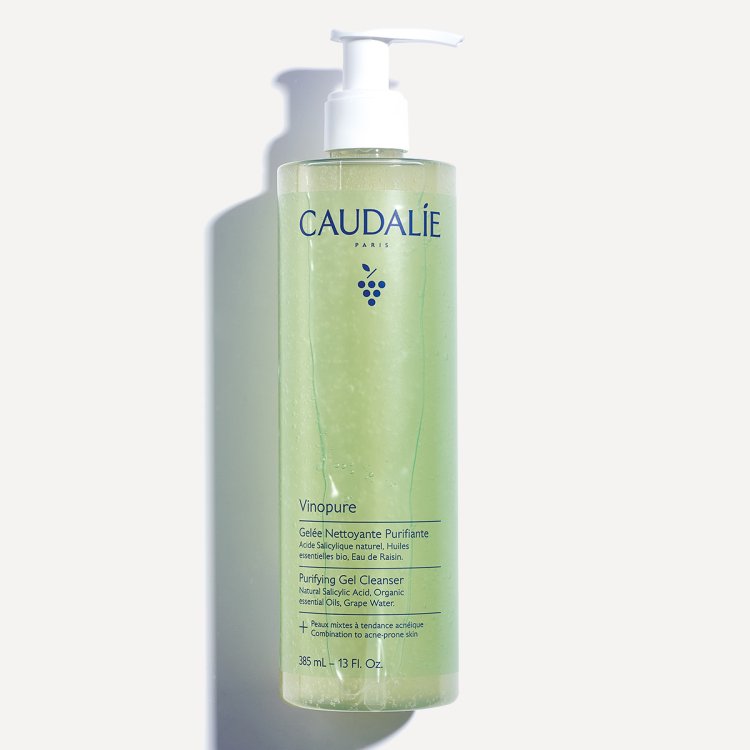 Caudalie Vinopure Gel Detergente Purificante - Gel detergente anti imperfezioni - 385 ml - Nuovo packaging