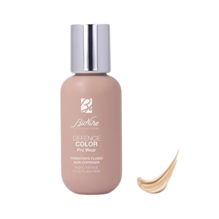 Bionike Defence Color Pro Wear Fondotinta Fluido SPF30 01 - Fondotinta viso e corpo ad alta coprenza - Colore ivoire - 50 ml