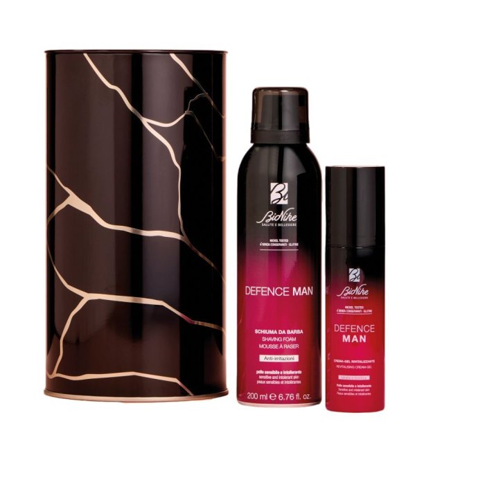 Bionike Cofanetto di Natale 2025 Defence Man - Schiuma da barba 200 ml + Crema gel rivitalizzante 50 ml