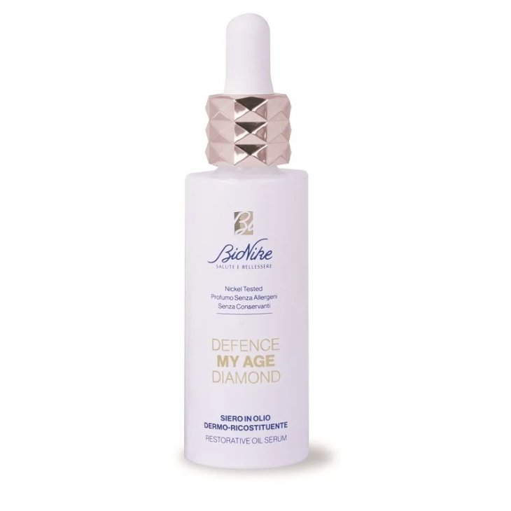 Bionike Defence My Age Diamond Siero in Olio Dermo-Ricostituente - Siero viso nutriente antietà per pelle matura - 30 ml