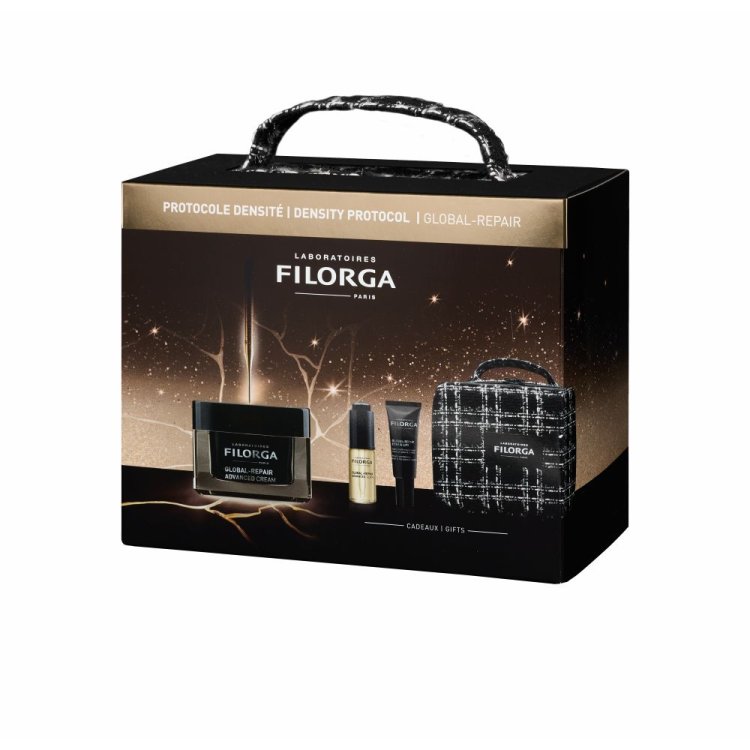Filorga Cofanetto di Natale 2025 Global Repair - Advanced Cream 50 ml + Advanced Elixir 5 ml + Eyes Lips 4 ml
