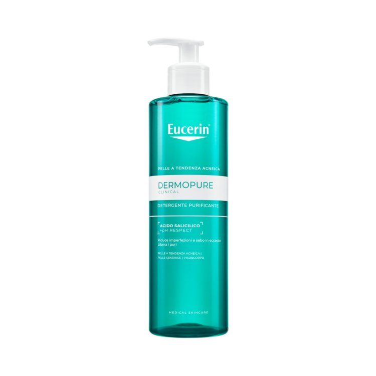 Eucerin Dermopure Clinical Detergente Purificante - Detergente viso e corpo per pelle grassa e acneica - 400 ml