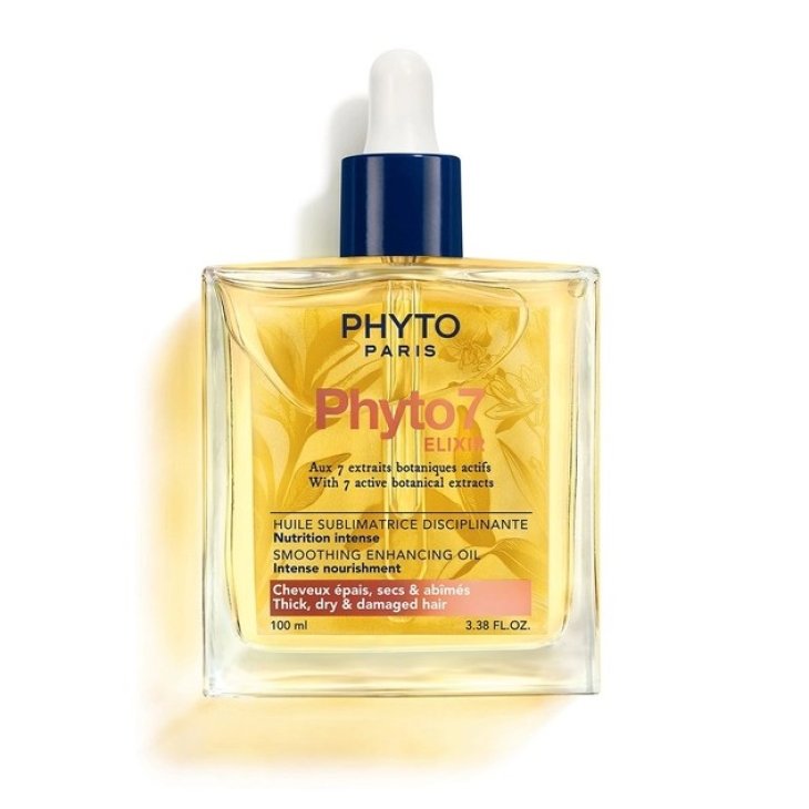 Phyto 7 Elixir Olio Sublimante Disciplinante - Olio nutriente per capelli spessi, secchi e danneggiati - 100 ml