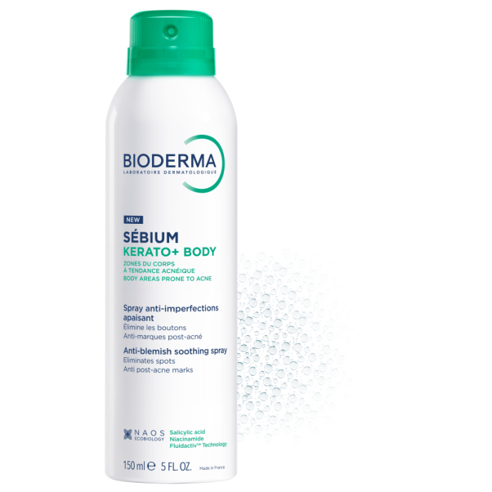 Bioderma Sebium Kerato+ Body Spray - Trattamento corpo anti-imperfezioni per pelle acneica - 150 ml 