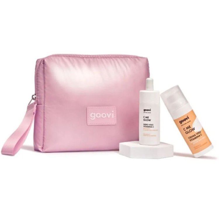 Goovi Cofanetto di Natale 2025 Vitamin C - Siero viso 30 ml + Crema viso 50 ml + Pochette