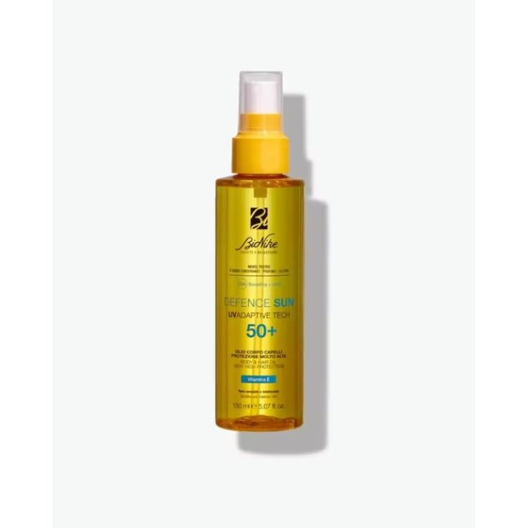 Bionike Defence Sun Olio Spray SPF50+ - Spray solare invisibile per corpo e capelli - 150 ml