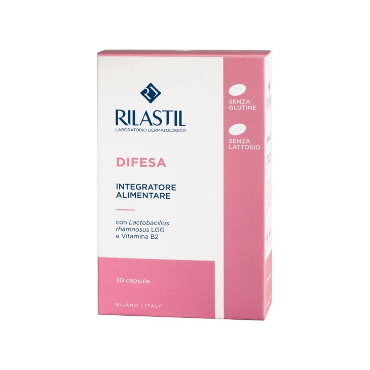 Rilastil Difesa - Integratore alimentare di probiotici e vitamina B2 - 30 capsule