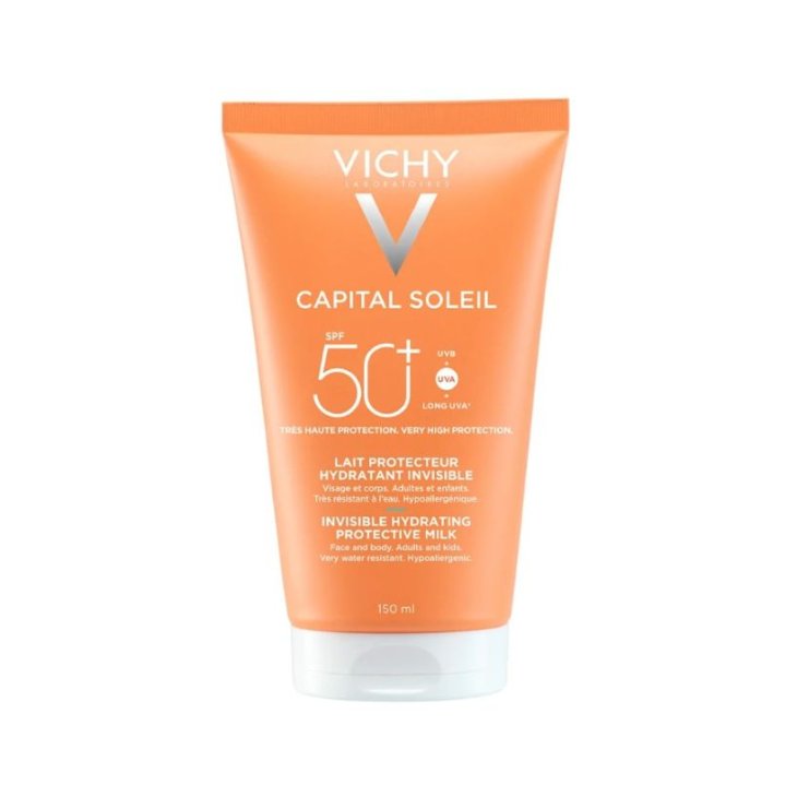 Vichy Capital Soleil Latte Protettivo SPF50+ - Latte solare idratante per adulti e bambini - 150 ml Vichy Capital Soleil Latte Protettivo SPF50+ - Latte solare idratante per adulti e bambini - 150 ml