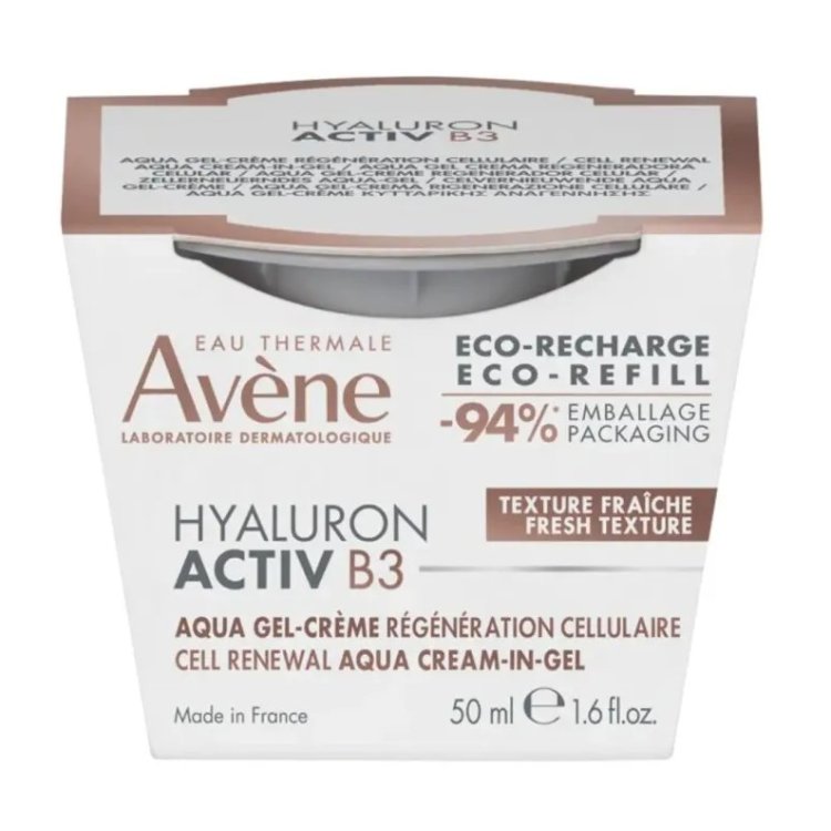 Avene Hyaluron Activ B3 Aqua Gel Crema Ricarica - Refill crema viso rigenerante anti-età - 50 ml 