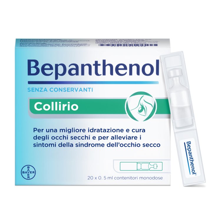 Bepanthenol Collirio - Collirio per occhio secco - 20 flaconi monodose da 0,5 ml ciascuno Bepanthenol Collirio - Collirio per occhio secco - 20 flaconi monodose da 0,5 ml ciascuno
