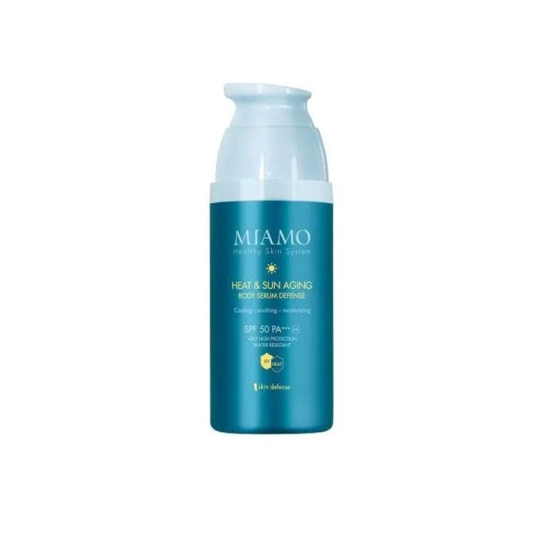 Miamo Heat&Sun Aging Body Serum Defence SPF50+ - Siero solare per il corpo con protezione solare molto alta - 100 ml - Packaging 2026