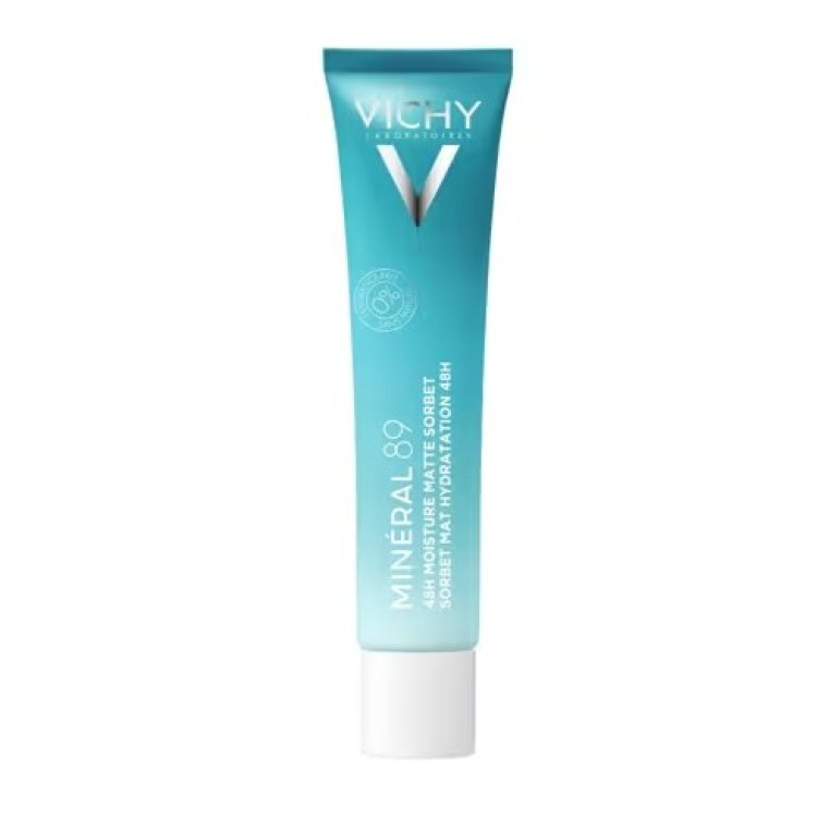 Vichy Minéral 89 Gel Sorbetto Idratante 48h - Crema viso idratante effetto mat - 50 ml