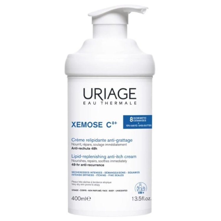 Uriage Xemose C8+ Crema Relipidante Anti-irritazioni - Crema lenitiva anti-prurito per pelle secca e atopica - 400 ml Uriage Xemose C8+ Crema Relipidante Anti-irritazioni - Crema lenitiva anti-prurito per pelle secca e atopica - 400 ml