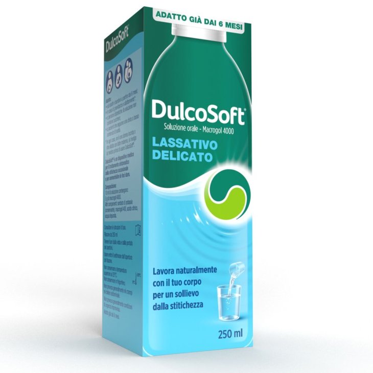 DulcoSoft - Soluzione orale - Lassativo delicato a base di Macrogol per il trattamento della stitichezza occasionale - 250 ml