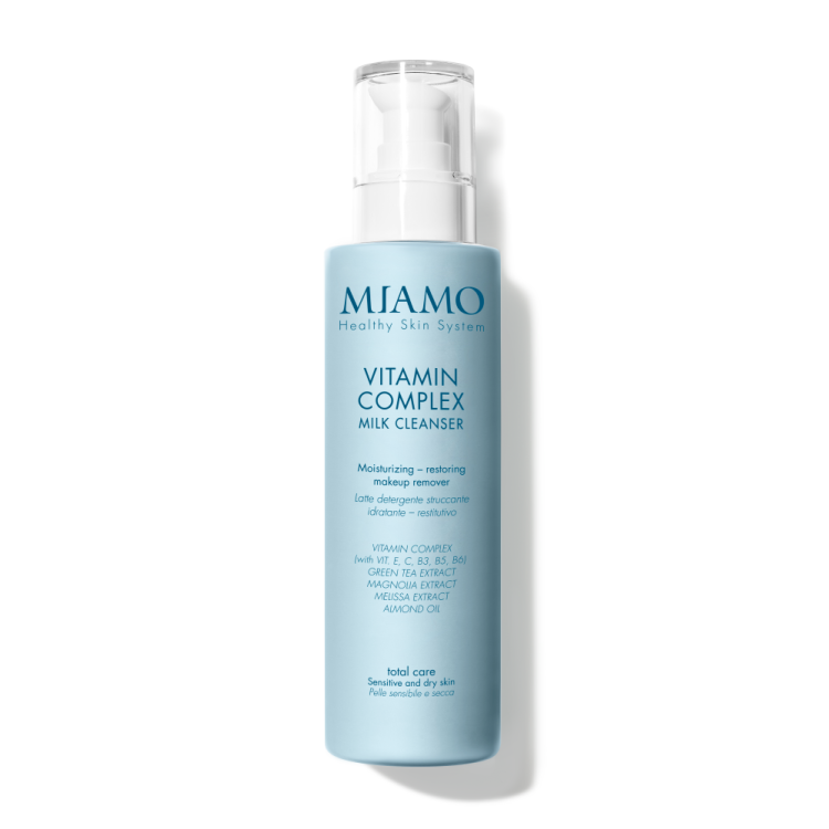 Miamo Total Care Vitamin Complex Milk Cleanser - Latte detergente struccante per pelle secca e sensibile - 250 ml