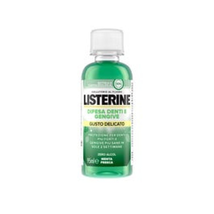 Listerine Difesa Denti e Gengive Collutorio - Ideale per l'igiene orale quotidiana - Gusto delicato - 95 ml