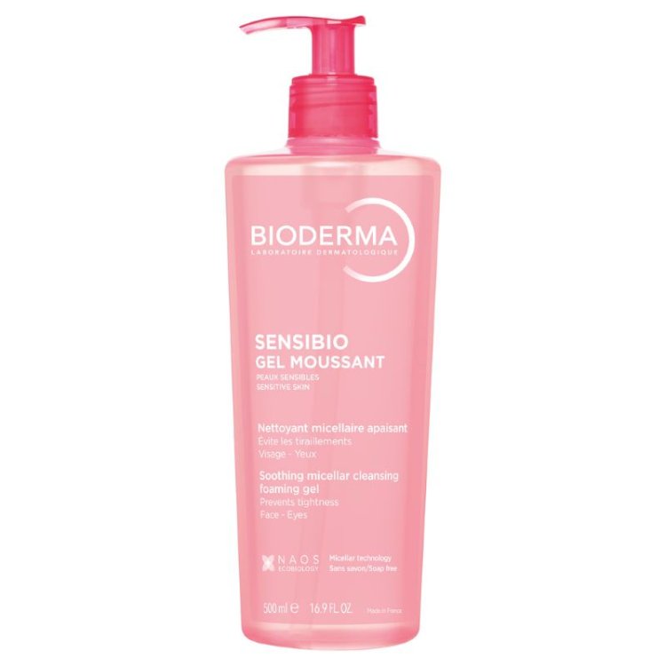 Bioderma Sensibio Gel Moussant - Detergente struccante lenitivo per pelle sensibile - 500 ml