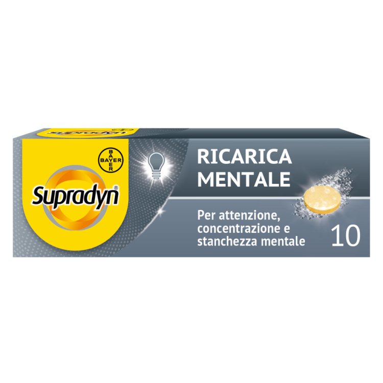 Supradyn Ricarica Mentale - Integratore tonico per stanchezza mentale - 10 Compresse