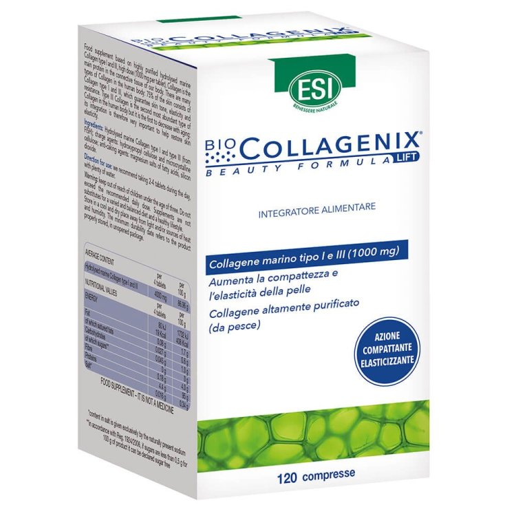 Esi Biocollagenix Beauty Tablet Formula Lift - Integratore alimentare per il benessere della pelle - 120 compresse