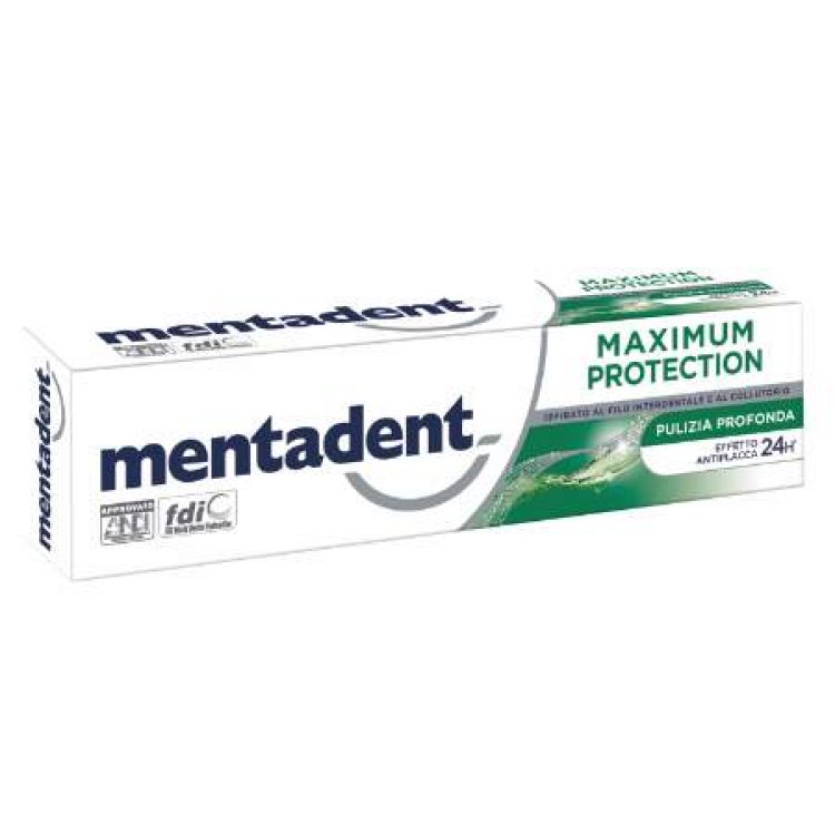 Mentadent Dentifricio Maximum Protection Pulizia Profonda - Dentifricio antiplacca - 75 ml