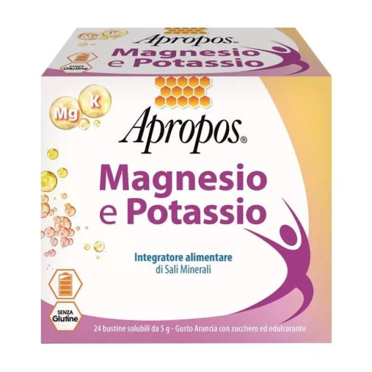 Apropos Magnesio e Potassio - Integratore alimentare di sali minerali - 24 buste