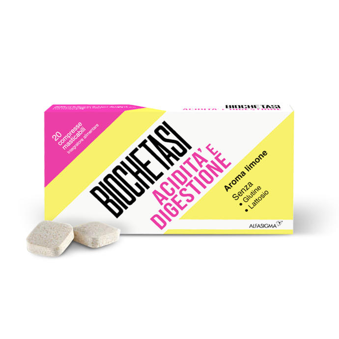 Biochetasi Digestione e Acidità - Integratore per facilitare la digestione - 20 Compresse