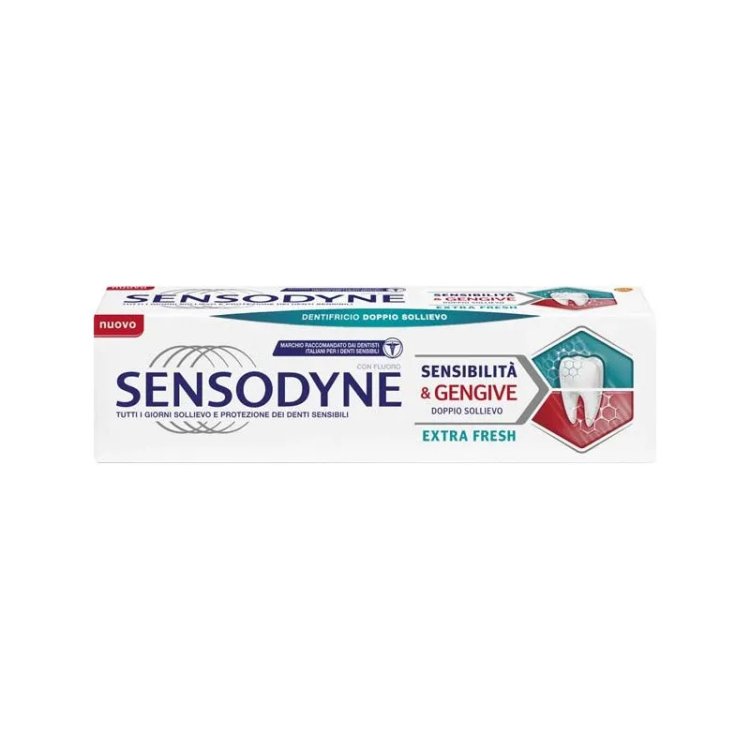 Sensodyne Dentifricio Sensibilità & Gengive Extra Fresh - Dentifricio per gengive sensibili e alito cattivo - 75 ml