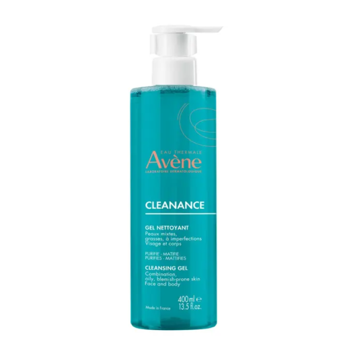 Avene Cleanance Gel - Detergente Purificante per pelli grasse a tendenza acneica - 400 ml