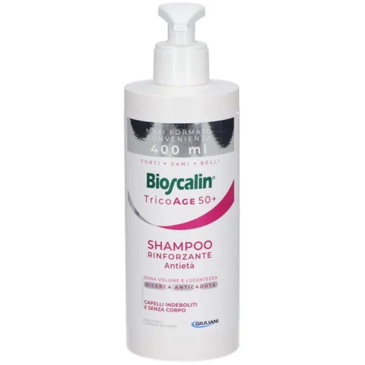 Bioscalin Tricoage45+ Shampoo Rinforzante Antietà - Ideale per capelli assottigliati e diradati - 400 ml