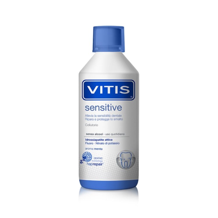 Vitis Sensitive Collutorio - Collutorio per denti e gengive sensibili - 500 ml
