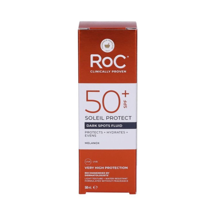 Roc Soleil Protect Fluido solare antimacchie SPF50 - Fluido solare viso con Vitamina C - 50 ml
