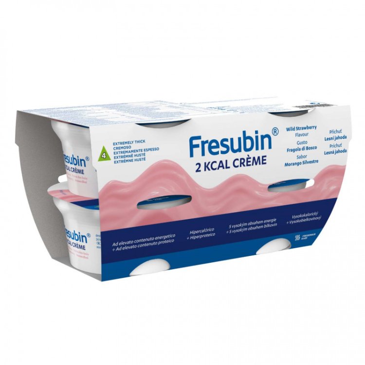 Fresubin 2kcal Crema Fragola - Supplemento nutrizionale orale al cucchiaio per malnutrizione - 4 coppette da 125 g ciascuna Fresubin 2kcal Crema Fragola - Supplemento nutrizionale orale al cucchiaio per malnutrizione - 4 coppette da 125 g ciascuna