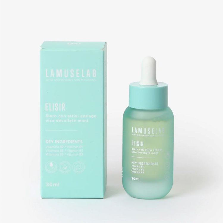 LAMUSELAB Elisir Siero Antiage Idratante Viso Décolleté Mani 30 ml