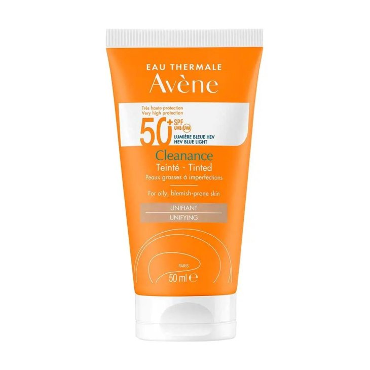 Avene Solare Cleanance SPF50+ Anti Imperfezioni Colorata - Crema solare per pelli grasse con imperfezioni - 50 ml