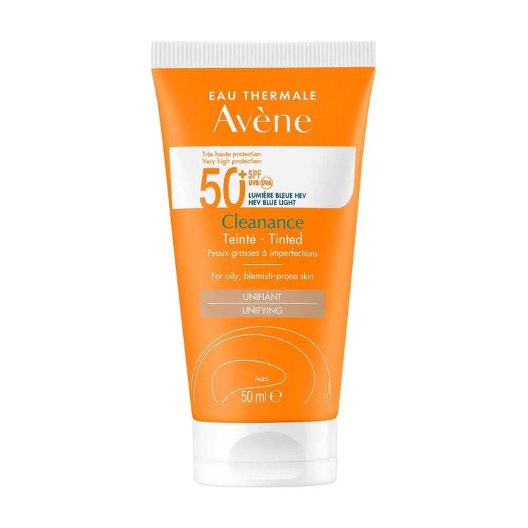 Avene Solare Cleanance SPF50+ Anti Imperfezioni Colorata - Crema solare per pelli grasse con imperfezioni - 50 ml