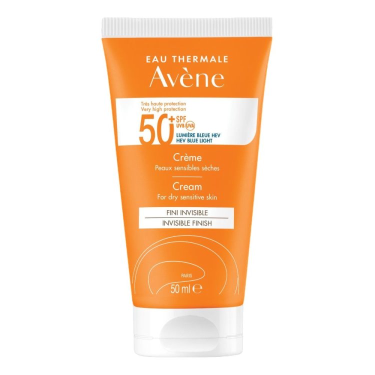 Avene Solare Crema SPF50+ Effetto Invisibile - Crema solare idratante finish invisibile - 50 ml