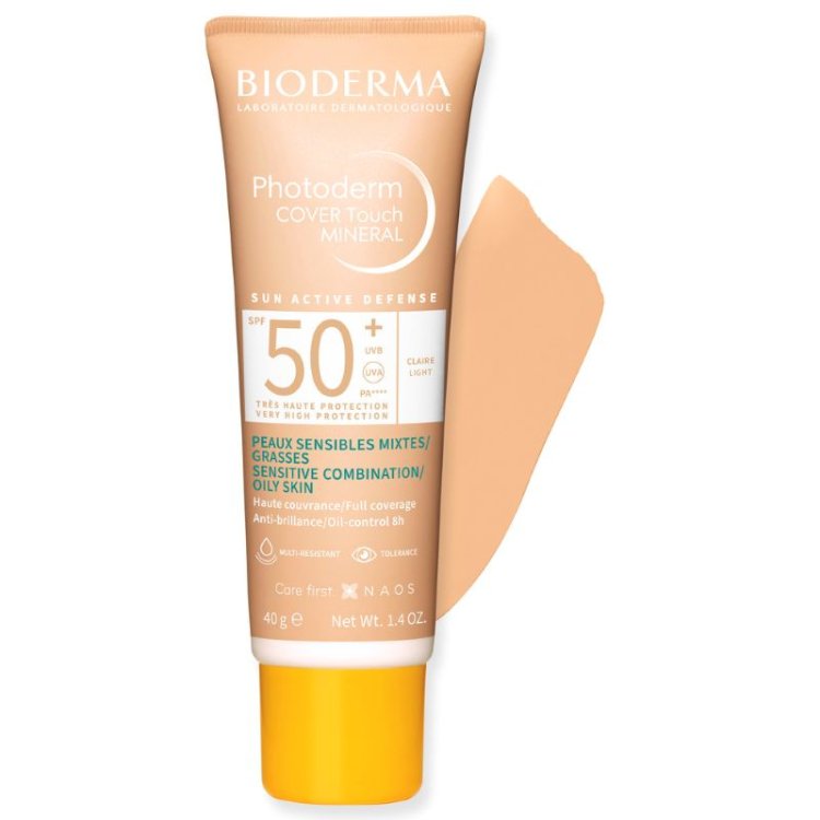 Bioderma Photoderm Cover Touch Mineral Claire SPF50+ - Protezione minerale per pelle mista, grassa e acneica - 40 ml Bioderma Photoderm Cover Touch Mineral Claire SPF50+ - Protezione minerale per pelle mista, grassa e acneica - 40 ml