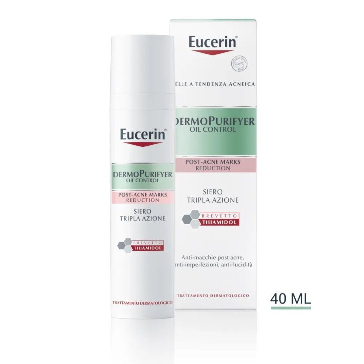 Eucerin Dermopurifyer Siero Tripla Azione - Siero anti macchie da acne, anti imperfezioni ed anti lucidità - 40 ml