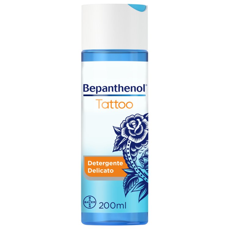 Bepanthenol Tattoo Detergente per Tatuaggio - Detergente delicato per pelle tatuata - 200 ml